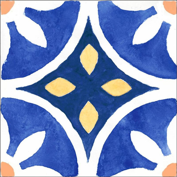 Santorini blue porcelain tile