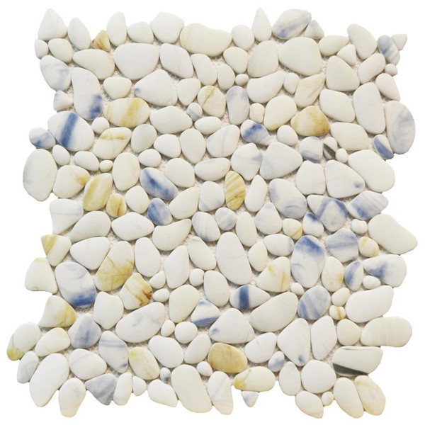 Blue Glass Pebble Mosaic 12x12 - EACH