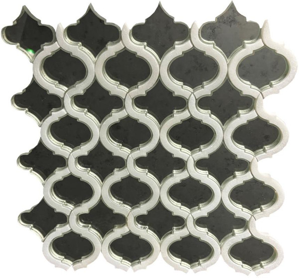 Antique Morocan Mirror & Marble Mosaic 11x11 - EACH