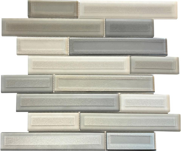 Stormcloud Linear Glass Mosaic 12x13 - EACH