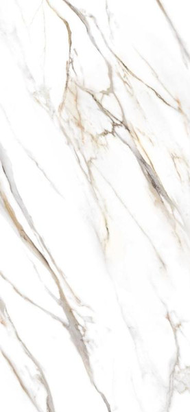 Coverlam Calacatta Gold Polished Gauged Porcelain Panel 5.6mm 48"x102" - EACH