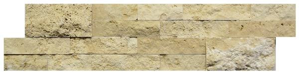 Light Travertine Splitface Ledger Panel 6x24 - EACH