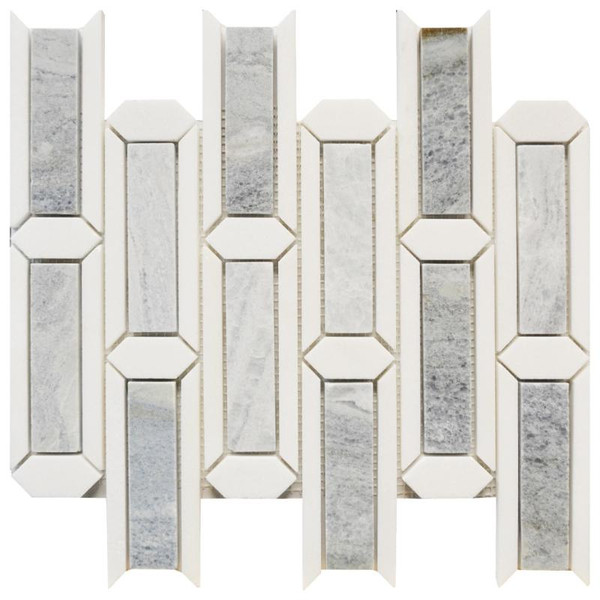 Blue Valley Framed Strips Mosaic 12x12 - EACH