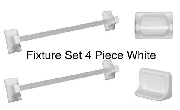 4-Piece Fixture Set White - EACH