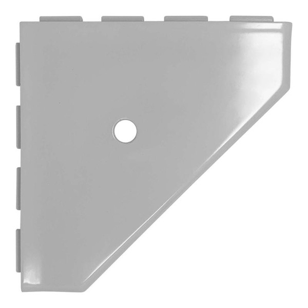 Geo Lugged 10inch Corner Shelf Cool Gray Polished - EACH