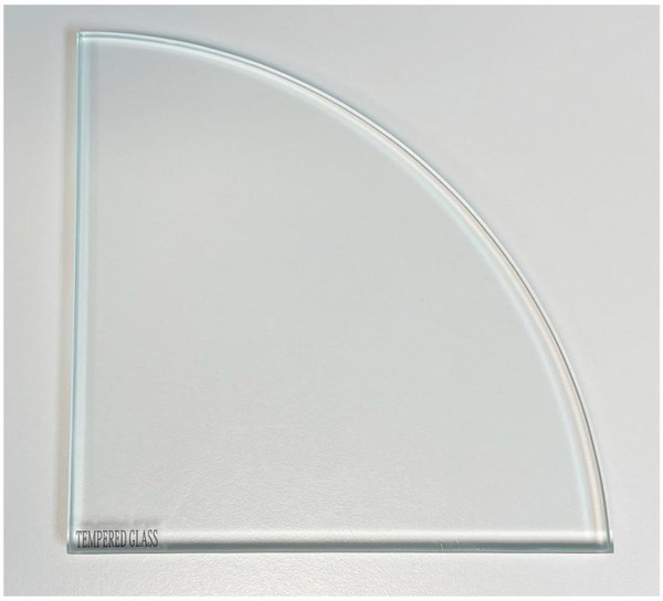 Super Clear Glass Corner Shelf 9x9" - EACH