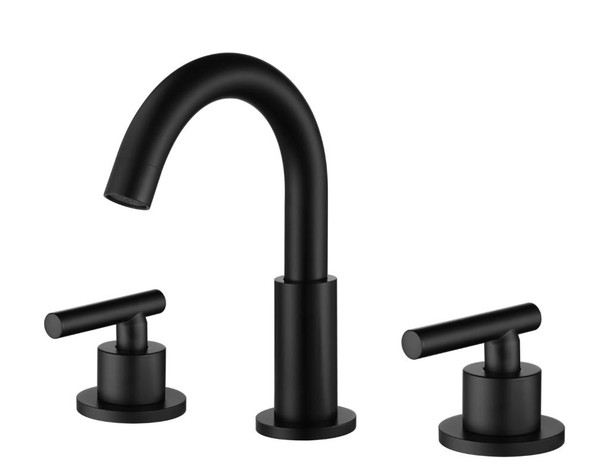 Bathroom Faucet 02813WB Wide 2-Handle, Black - EACH