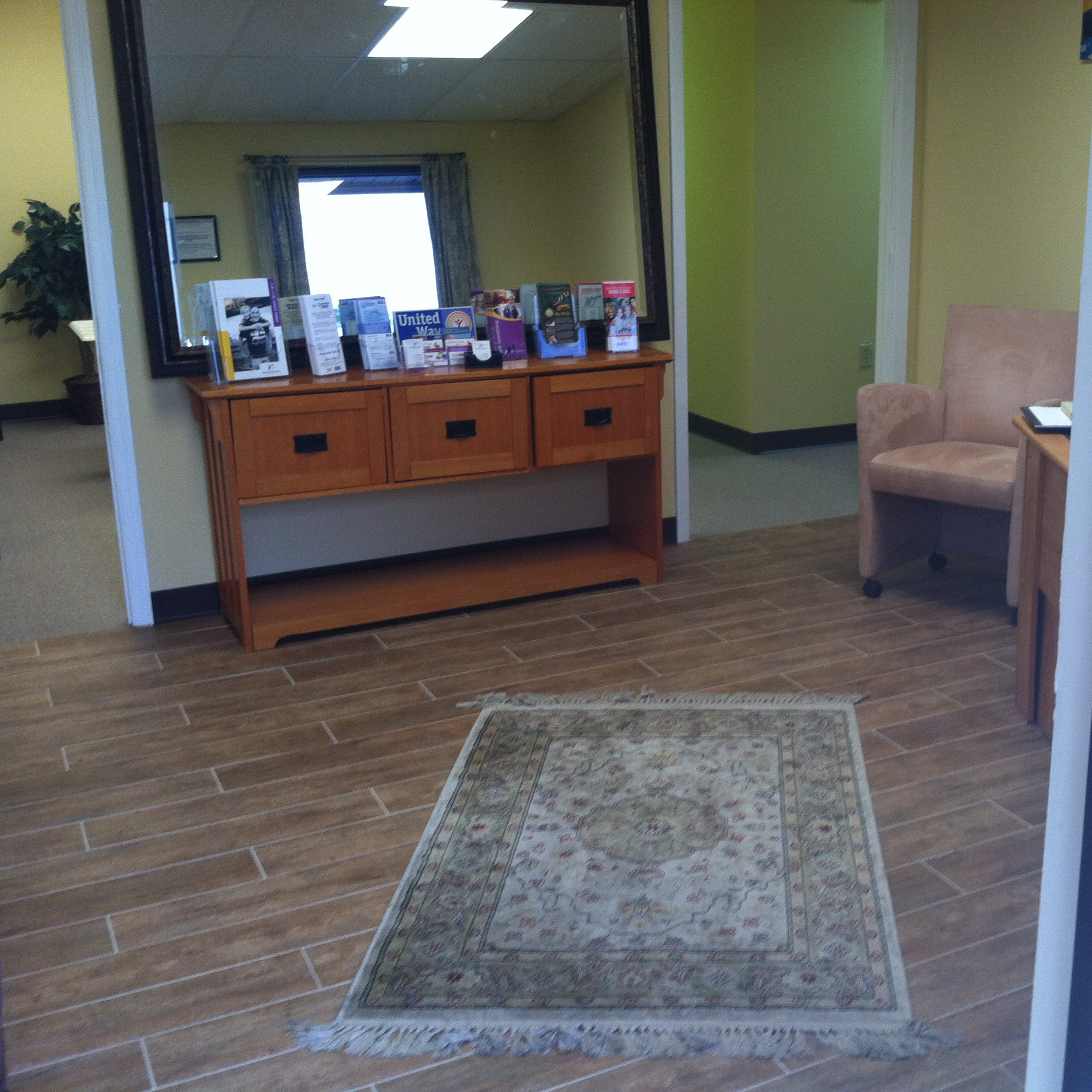 Check out the tile floor in the Big Brothers and Sisters of the Sun Coast-Lee County office.